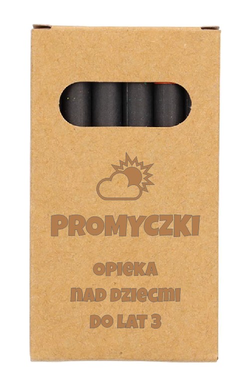 Kredki świecowe 6 szt. grawer